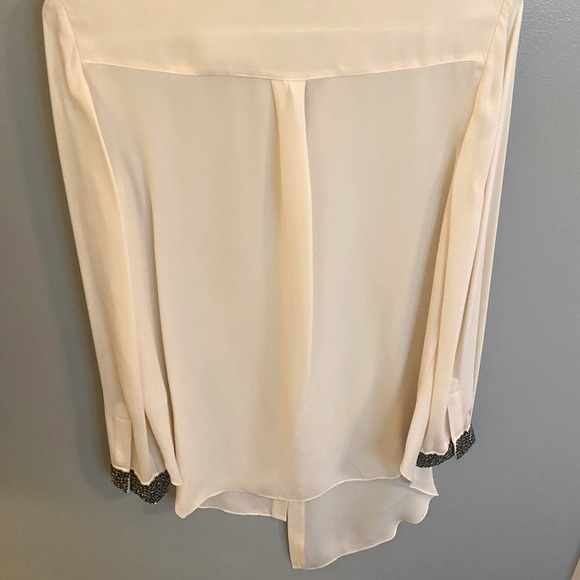 Haute Hippie Jewel Cuff Silk Shirt *100% Silk* - Picture 4 of 6